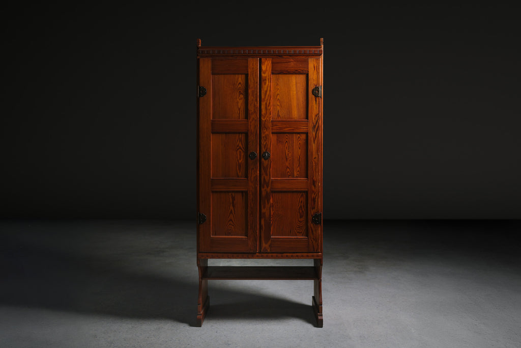 Danish Pine Cabinet by Martin Nyrop, c. 1905