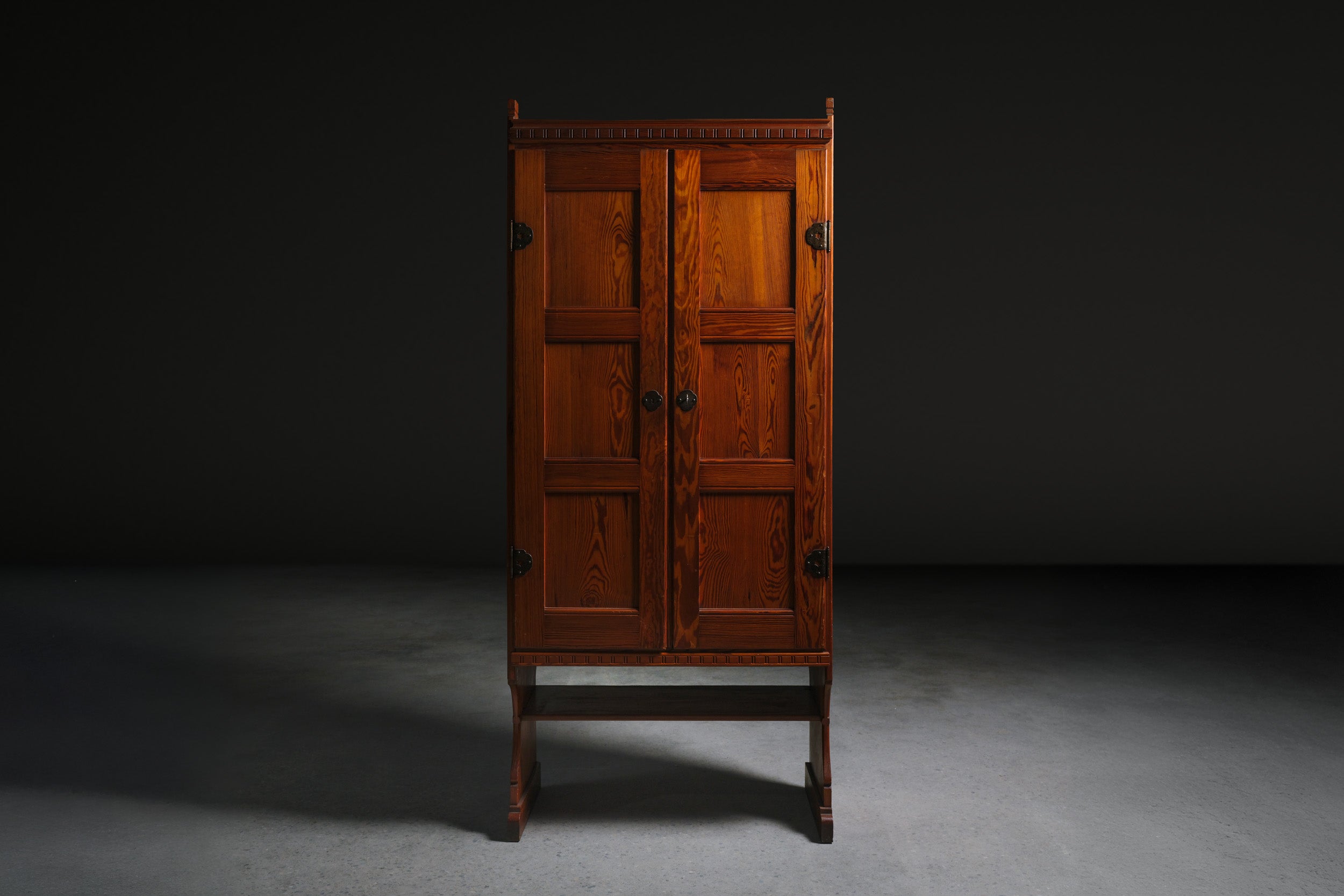 Danish Pine Cabinet by Martin Nyrop, c. 1905