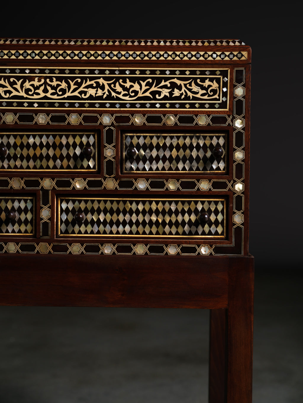 Moorish Style Inlaid Cabinet, c. 1850