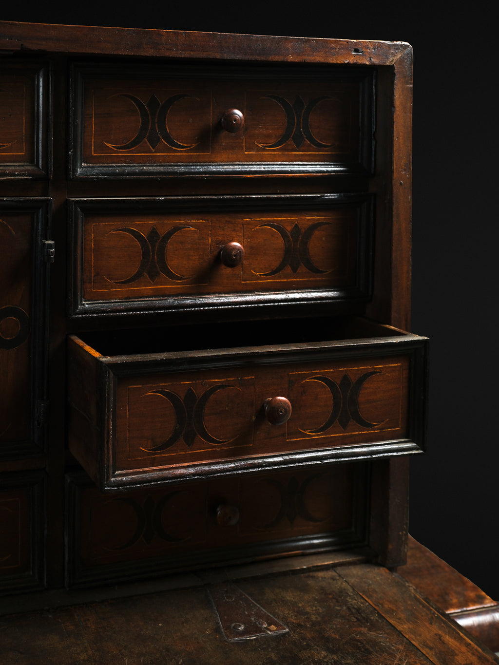 Baroque Walnut Writing Cabinet, c. 18th century