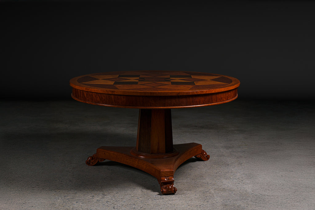 Neoclassical Style Parquetry Table, c. 1850