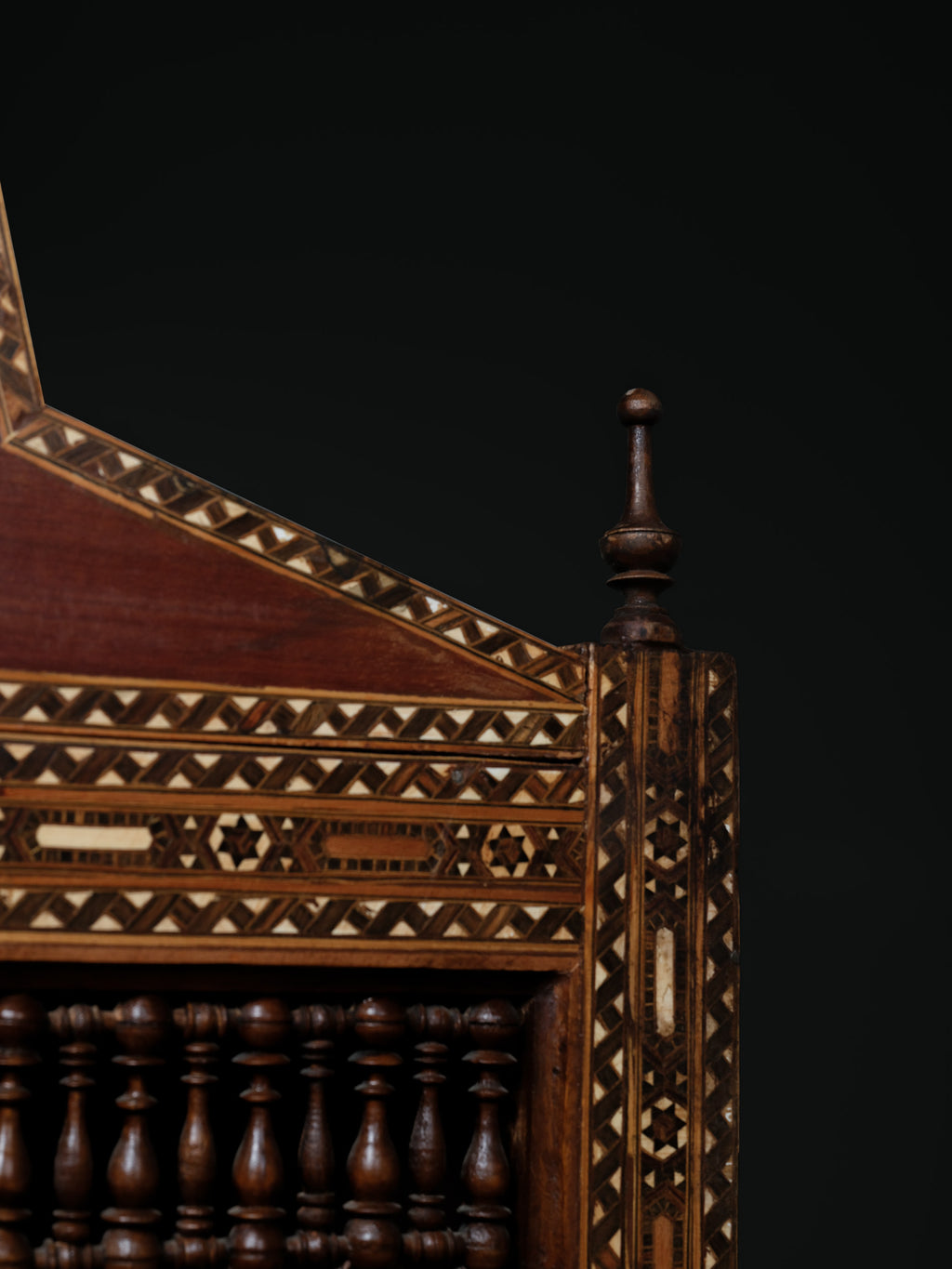 Pair of Moorish Style Mosaic Corner Cabinets, c. 1850