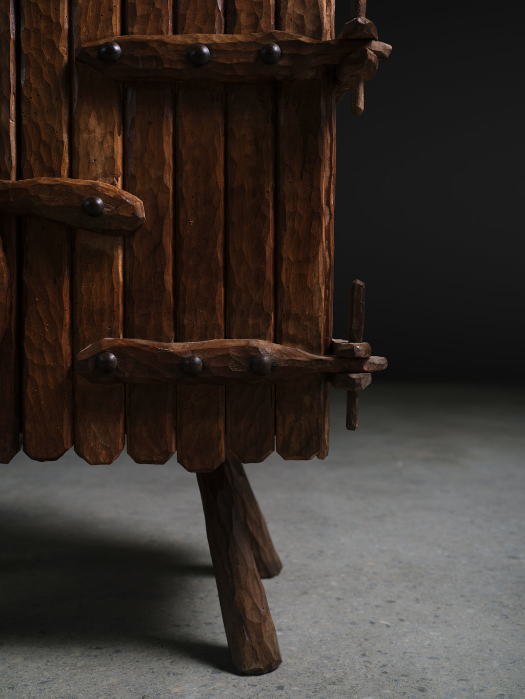 Hand Hewn Cabinet, c. 1940