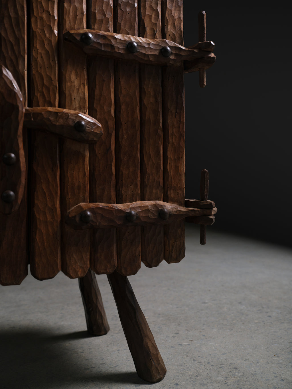 Hand Hewn Cabinet, c. 1940