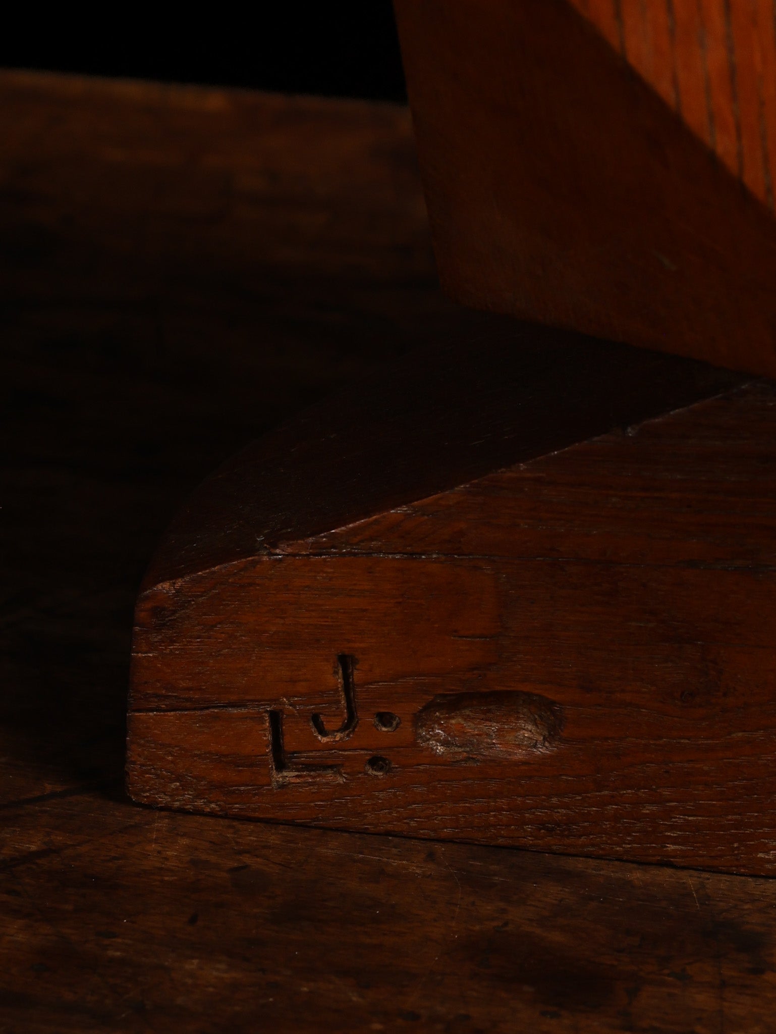 Carved Oak Sculpture by Leo Jensen, 1955