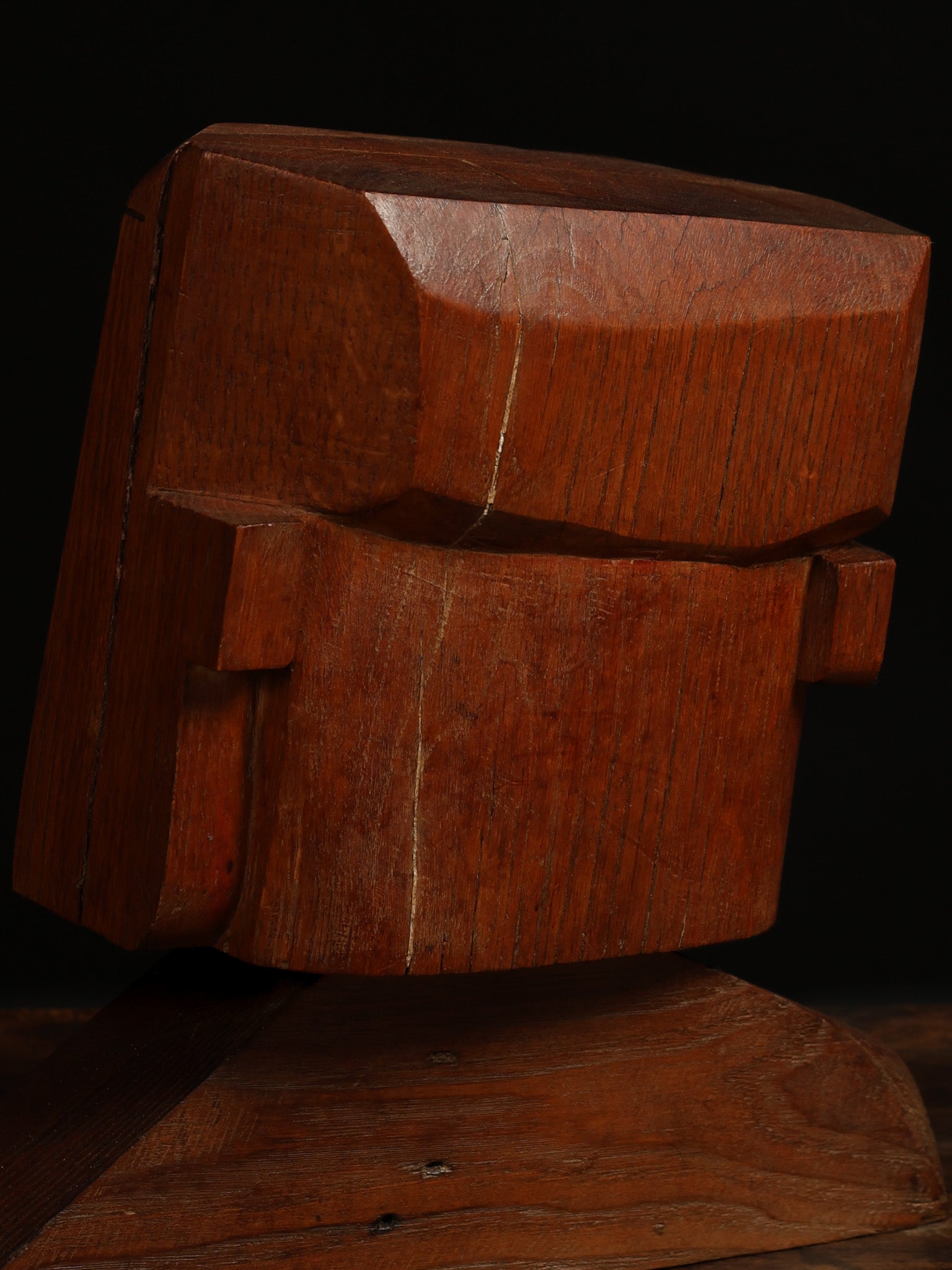 Carved Oak Sculpture by Leo Jensen, 1955