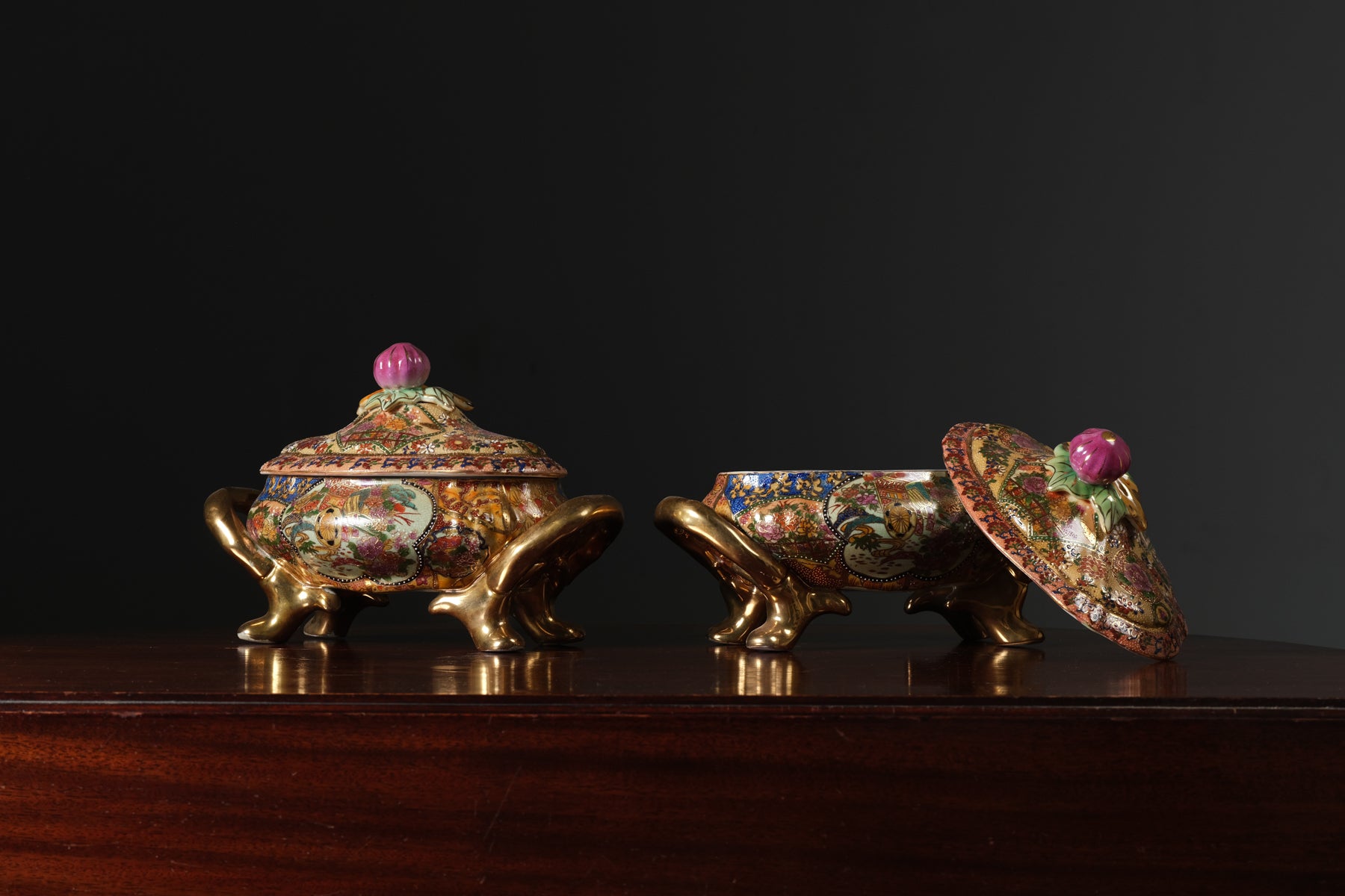 Pair of Porcelain Lidded Tureens, c. 1920