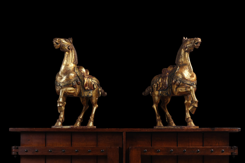 Pair of Tang Dynasty Style Horses, c. 1970