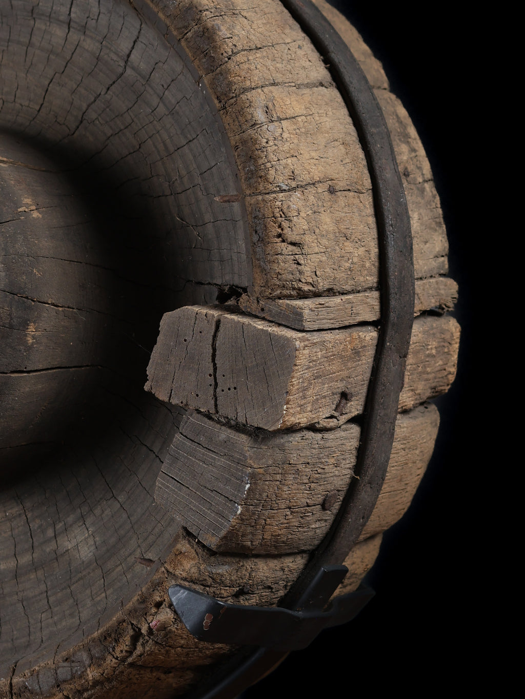 Pair of Mounted Wagon Wheels, c. 18th century