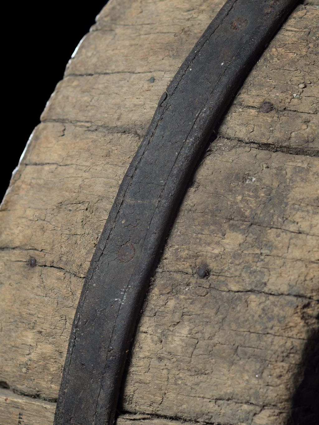 Pair of Mounted Wagon Wheels, c. 18th century