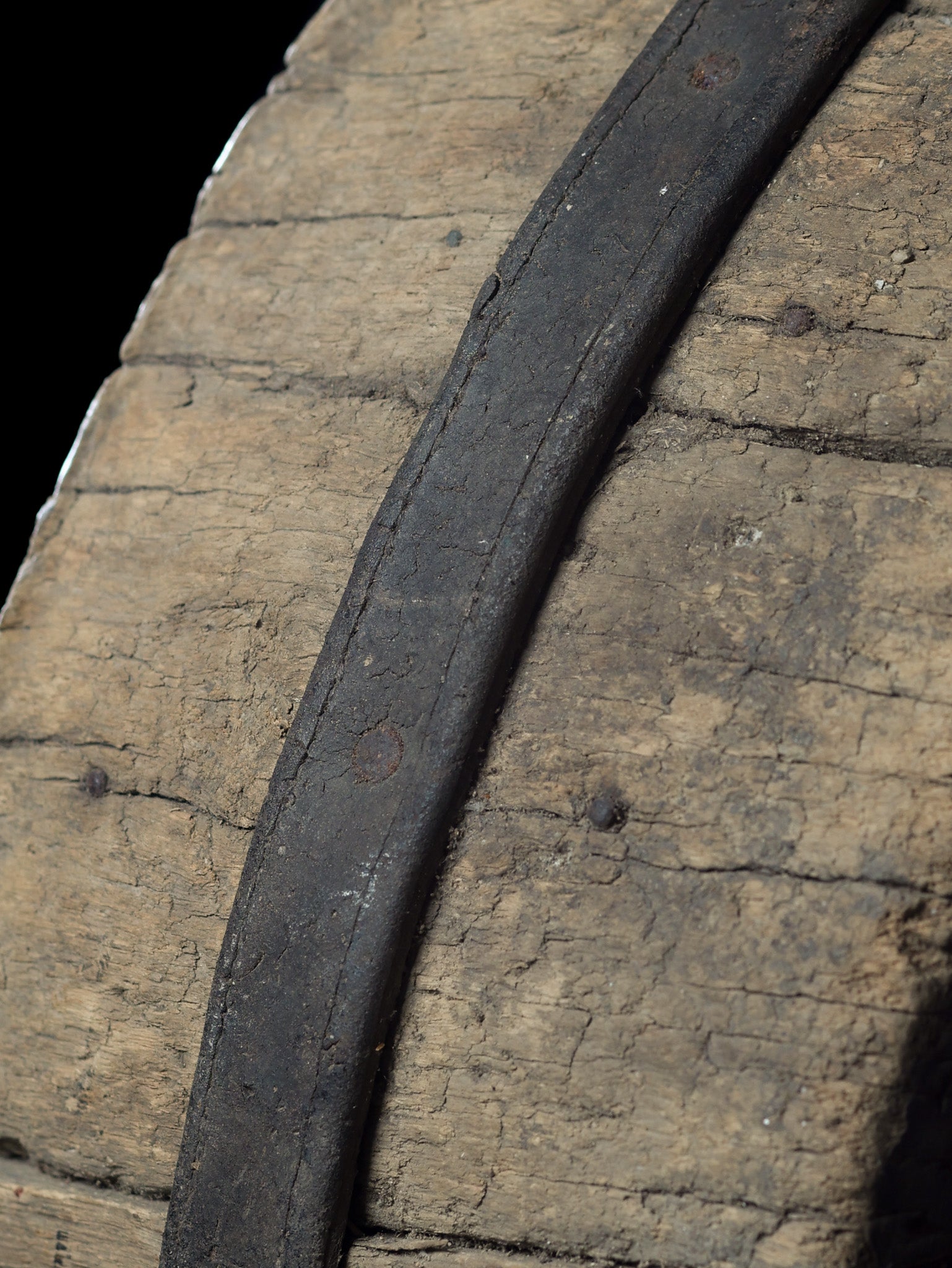 Pair of Mounted Wagon Wheels, c. 18th century