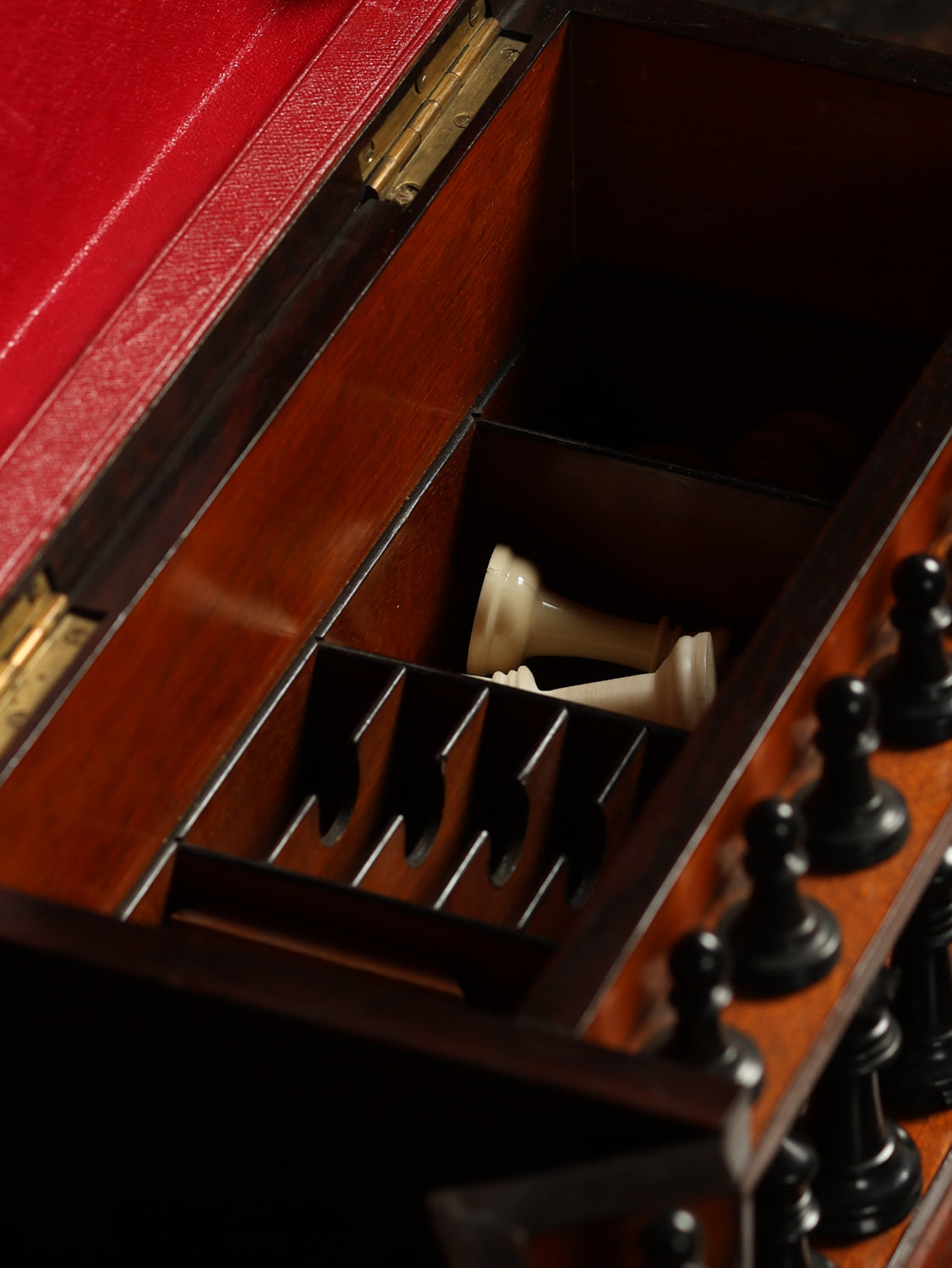 Rosewood Chess & Checkers Set, c. 17th century