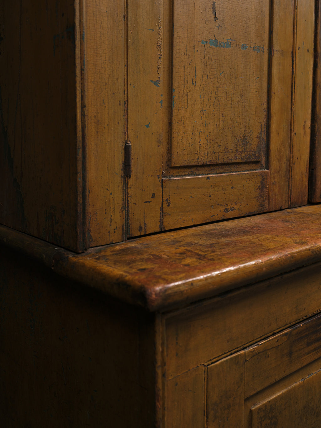 Mixed Wood Stepback Cupboard, c. 1850
