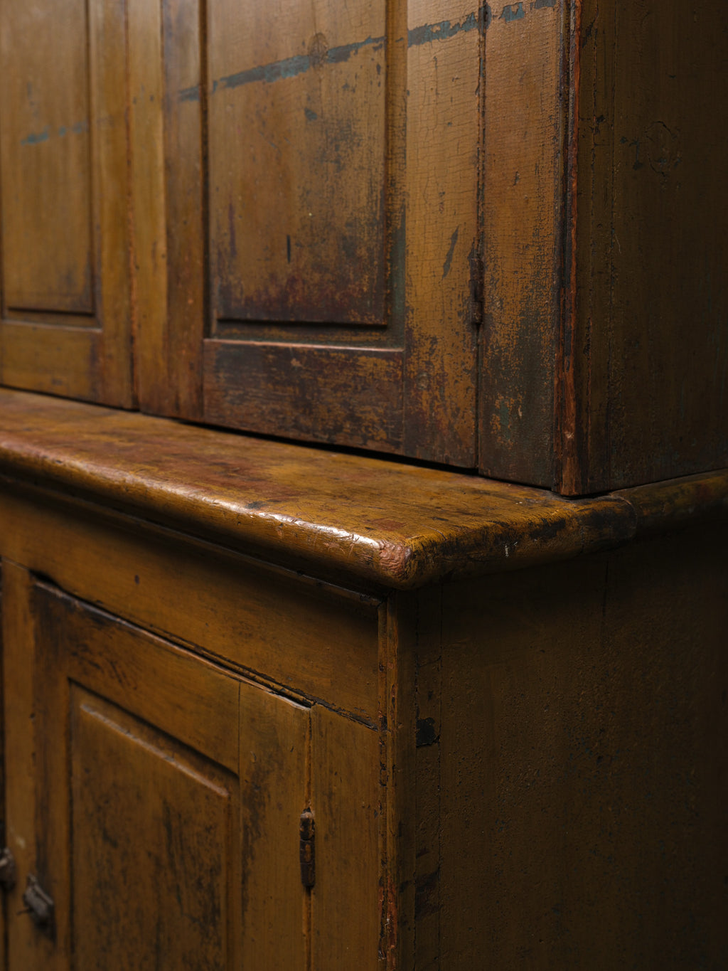 Mixed Wood Stepback Cupboard, c. 1850
