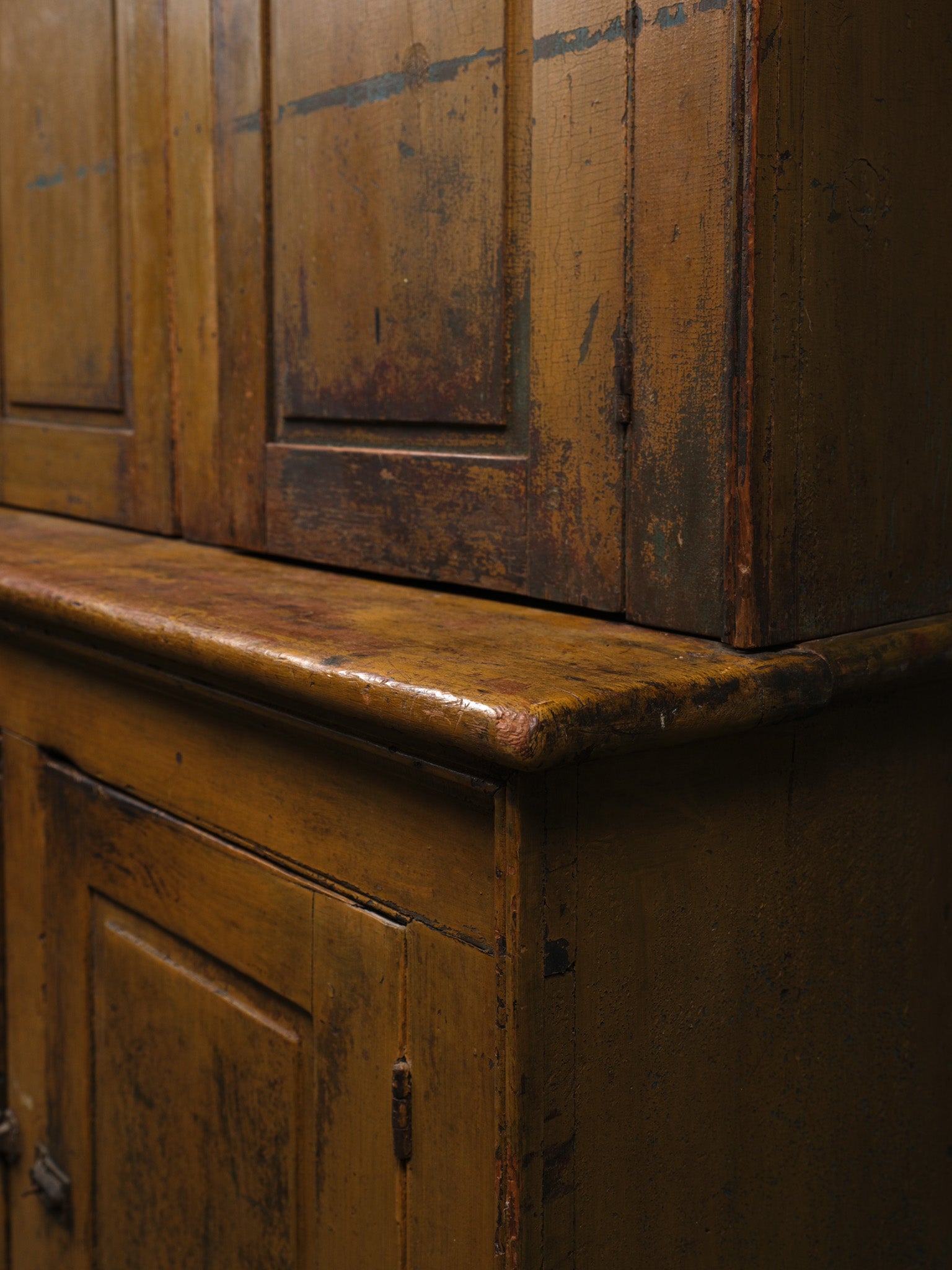 Mixed Wood Stepback Cupboard, c. 1850
