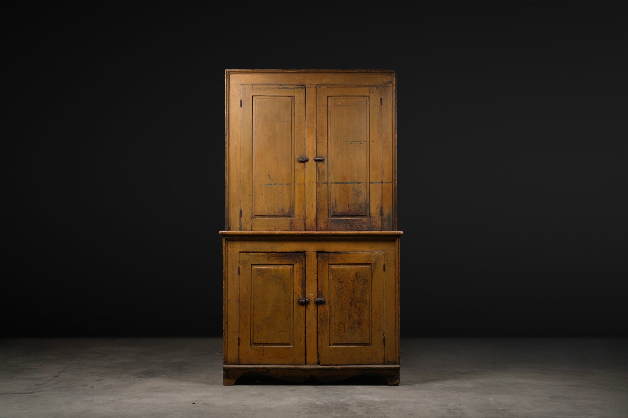 Mixed Wood Stepback Cupboard, c. 1850