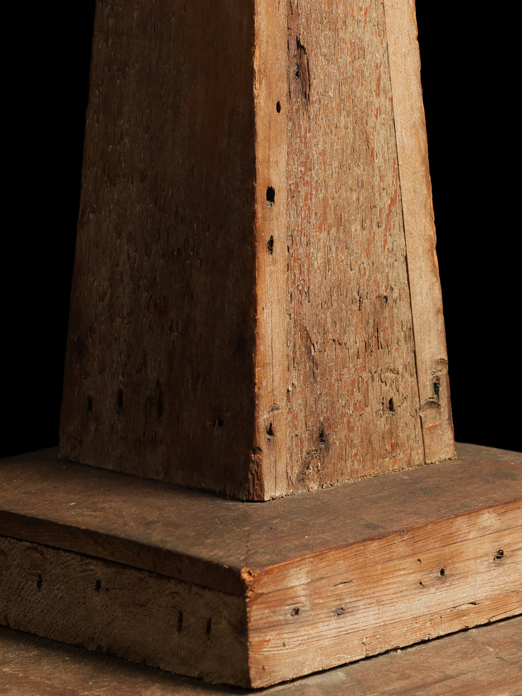 Handmade Wooden Obelisk, c. 20th century