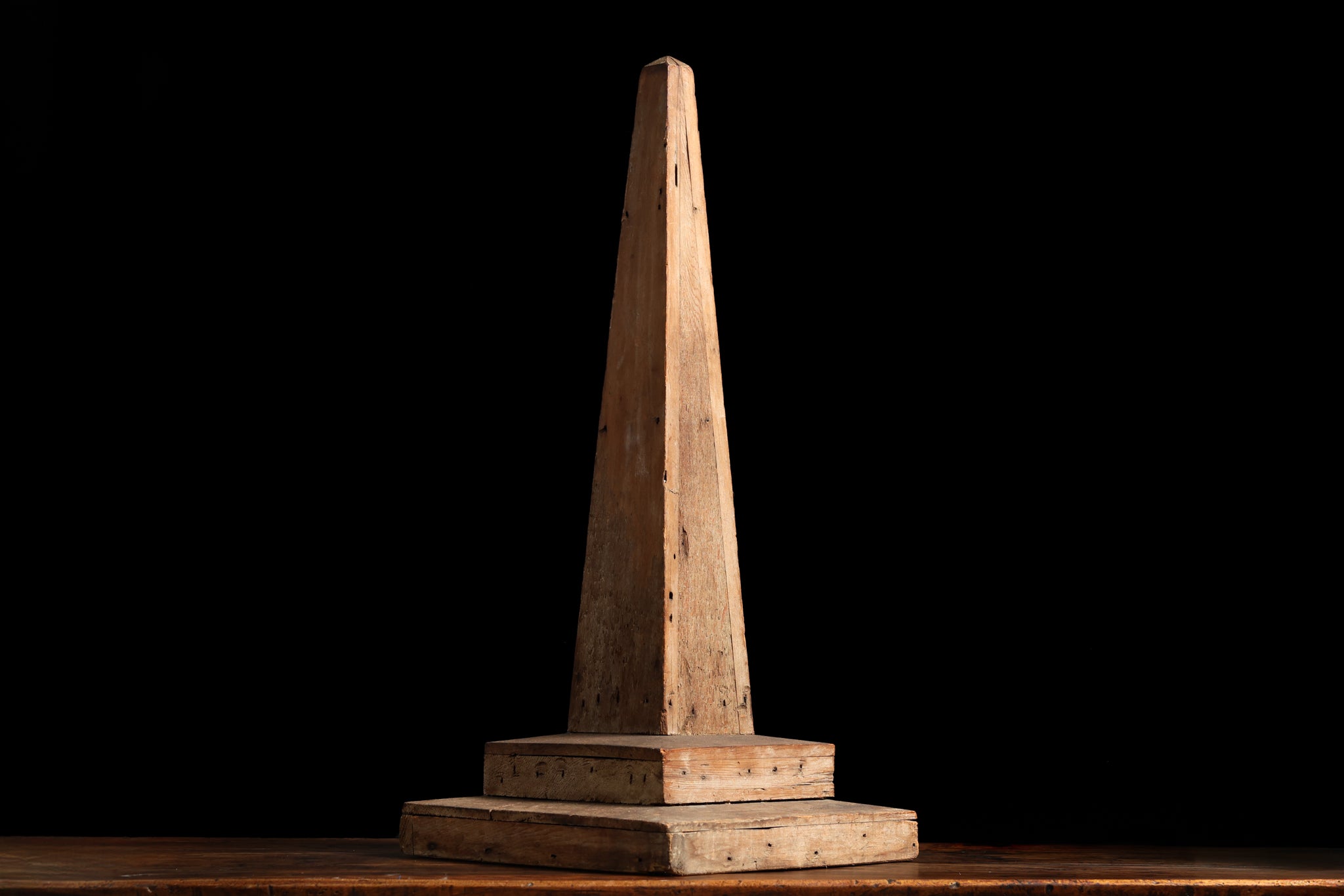 Handmade Wooden Obelisk, c. 20th century