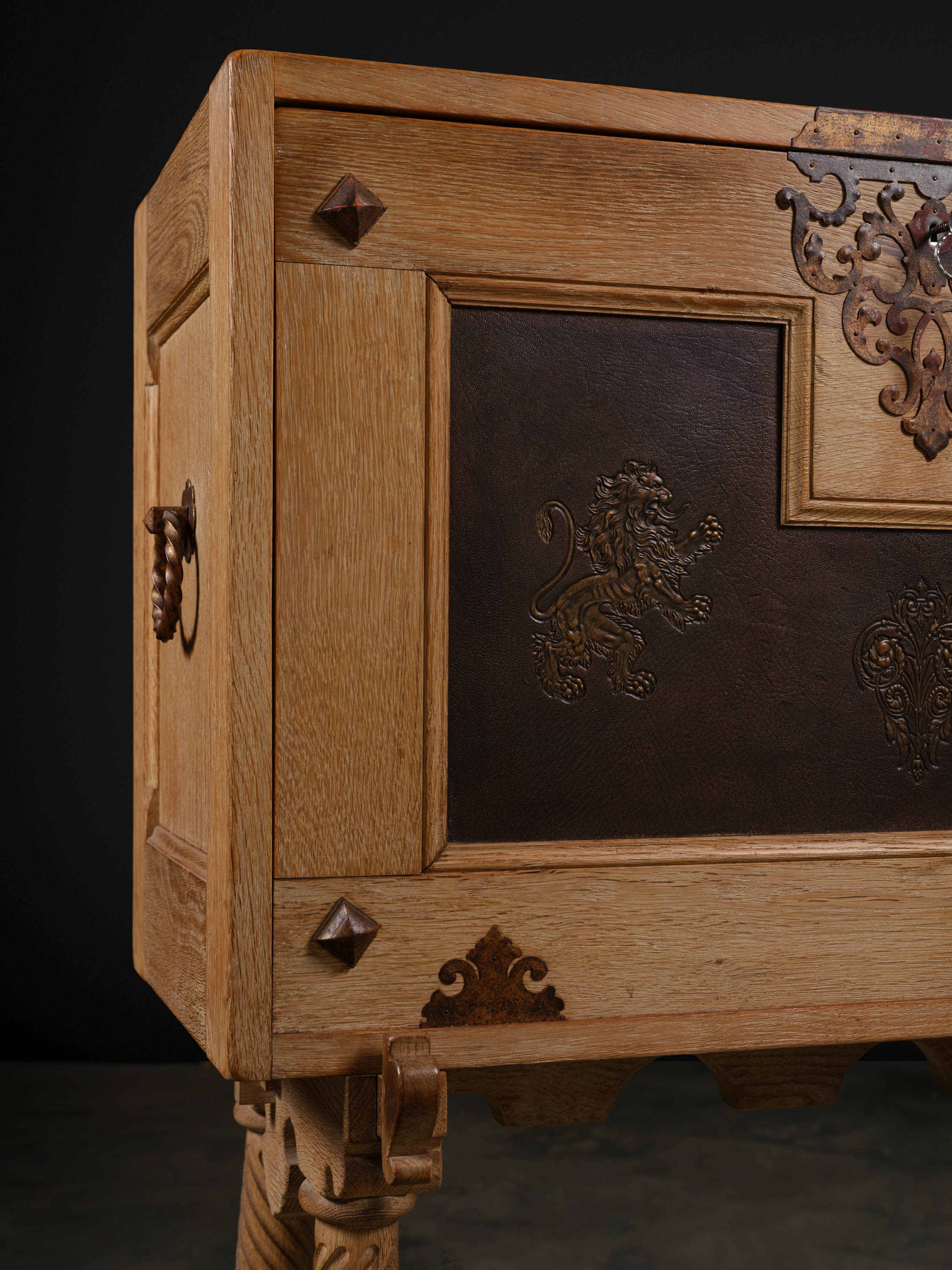 Spanish Oak Writing Desk, c. 1920