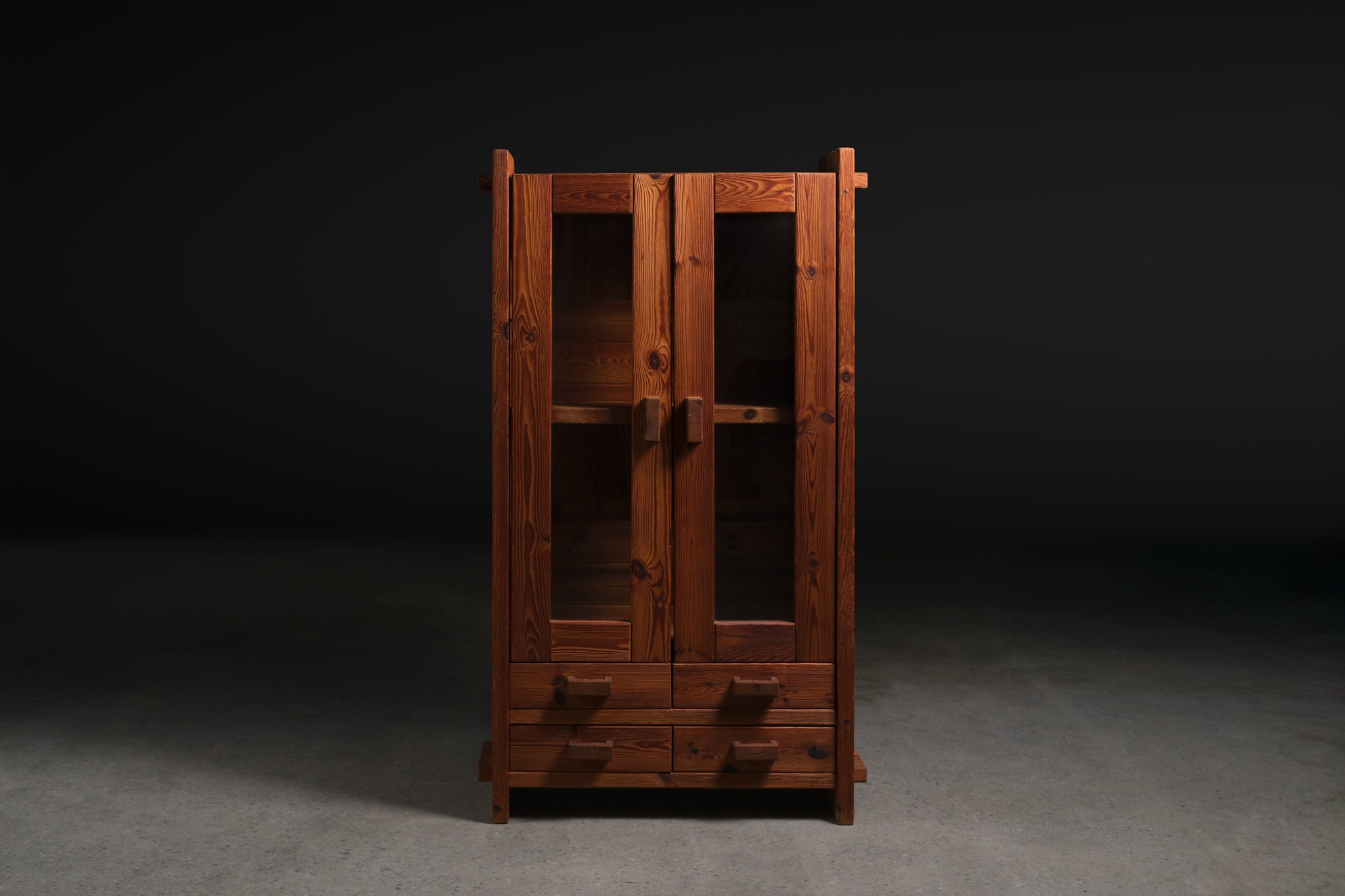 Christian IV Danish Pine Cabinet, c. 1970