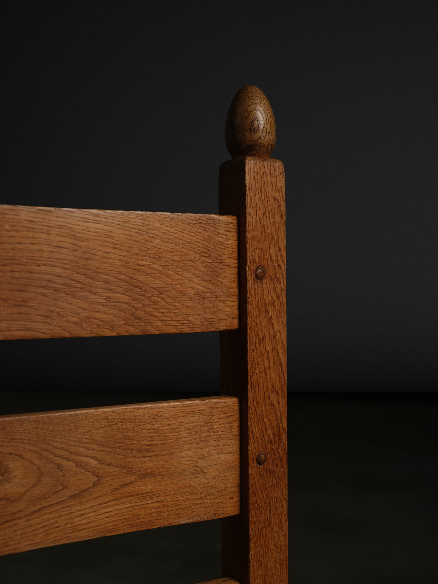 Set of 6 Dutch Oak & Rush Dining Chairs, c. 1970s