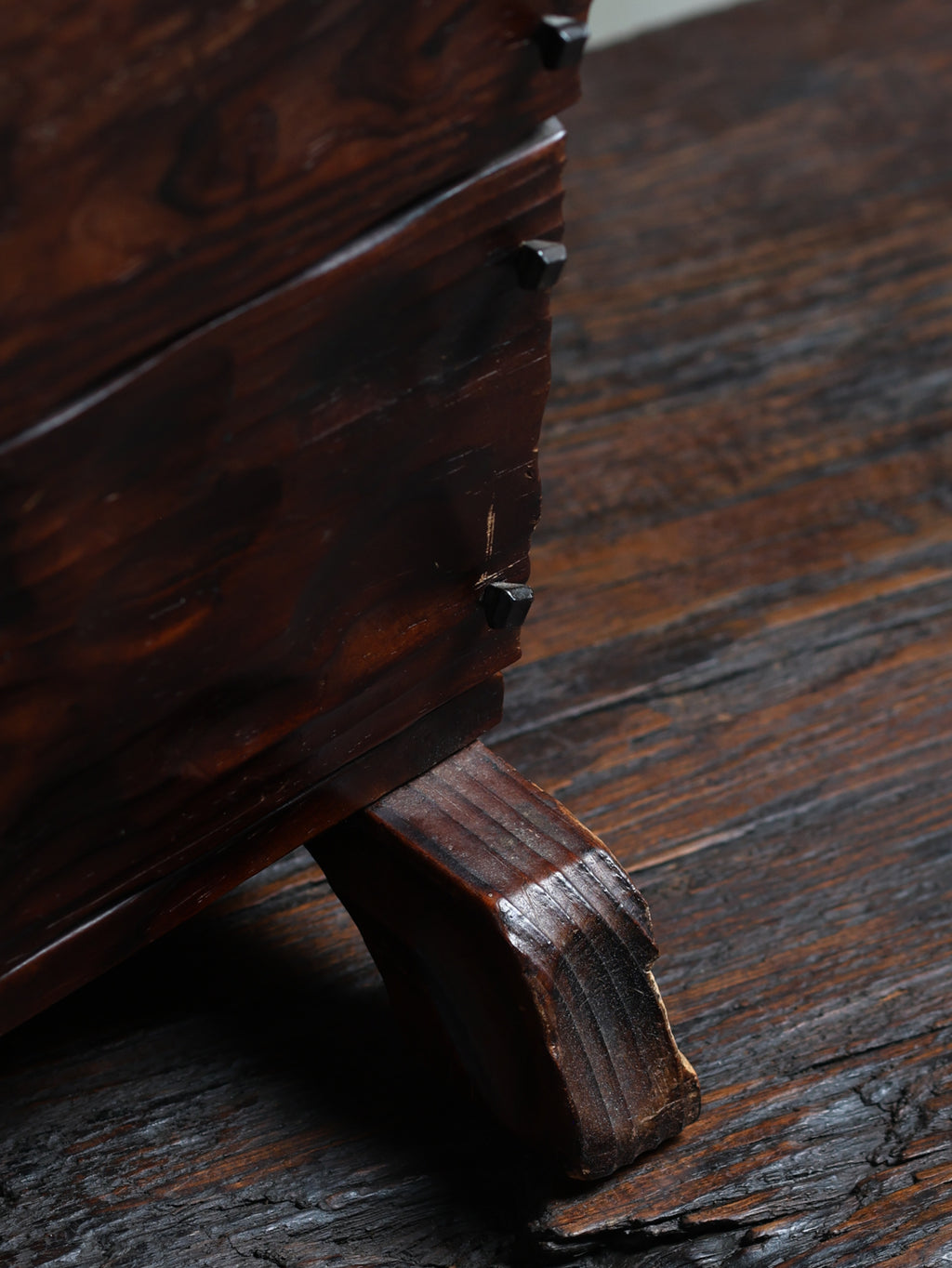 Brutalist Pine Magazine Rack, c. 1960