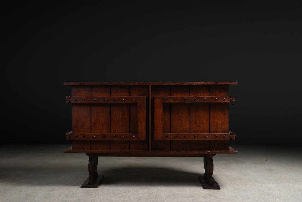 Brutalist Wooden Sideboard, c. 1930