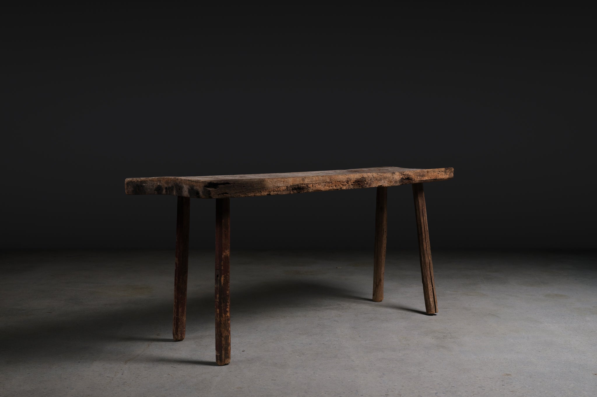 Primitive Peg Leg Wooden Table, c. 18th century