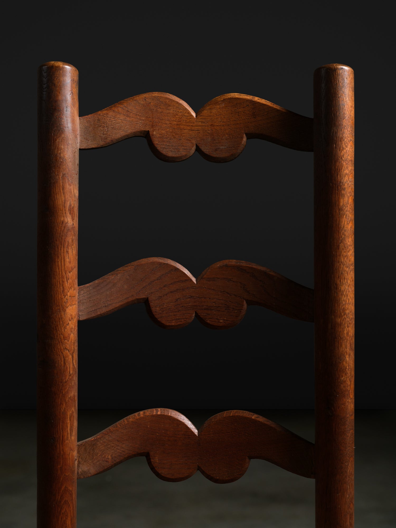 Four Ladder-Back Chairs in Woven Rush, c. 1950