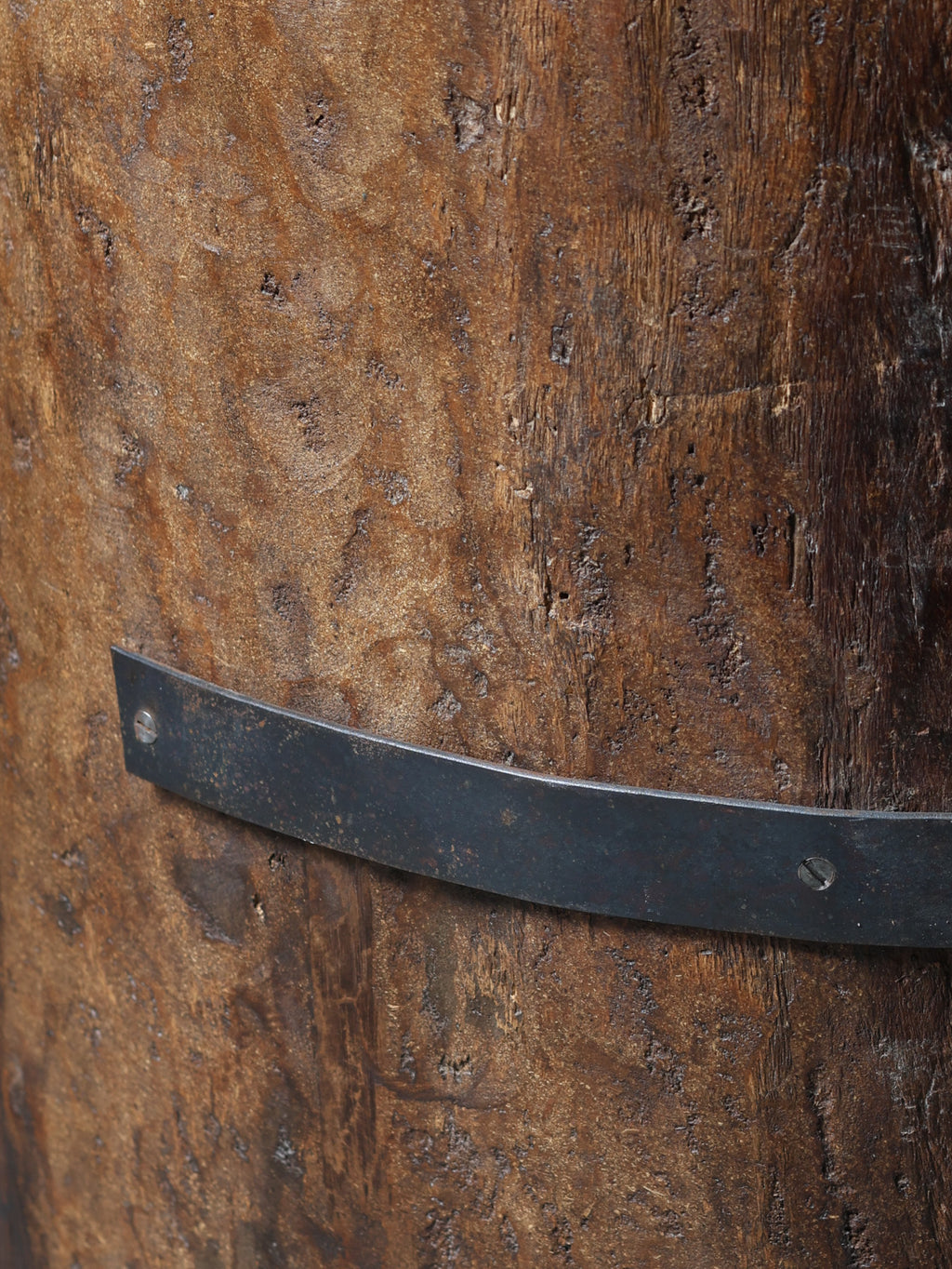 Six Foot Wood Sculpture on Stand, c. 21st Century