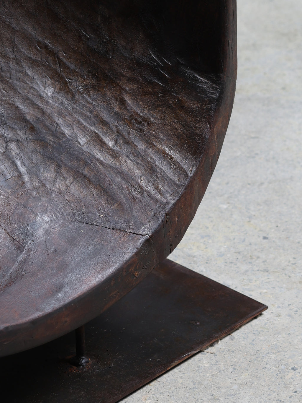 Six Foot Wood Sculpture on Stand, c. 21st Century