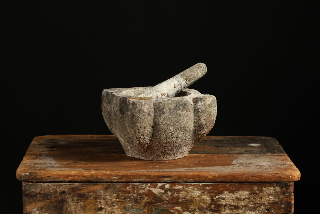 Stone Mortar & Pestle c. 19th century