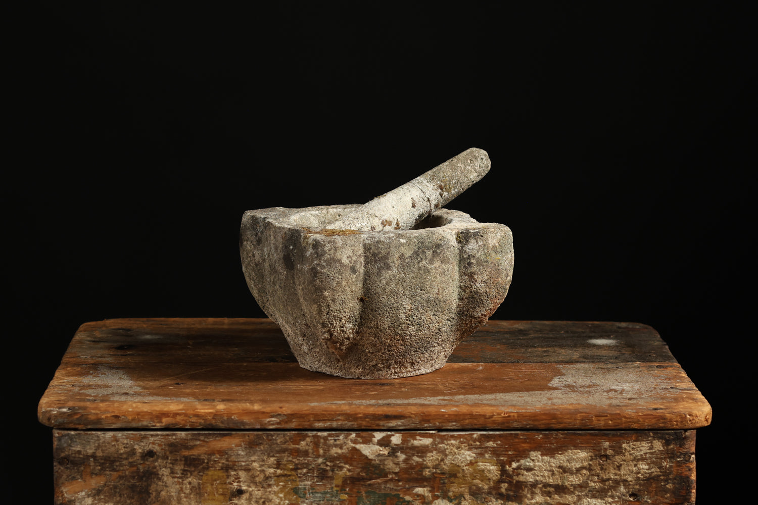 Stone Mortar & Pestle c. 19th century