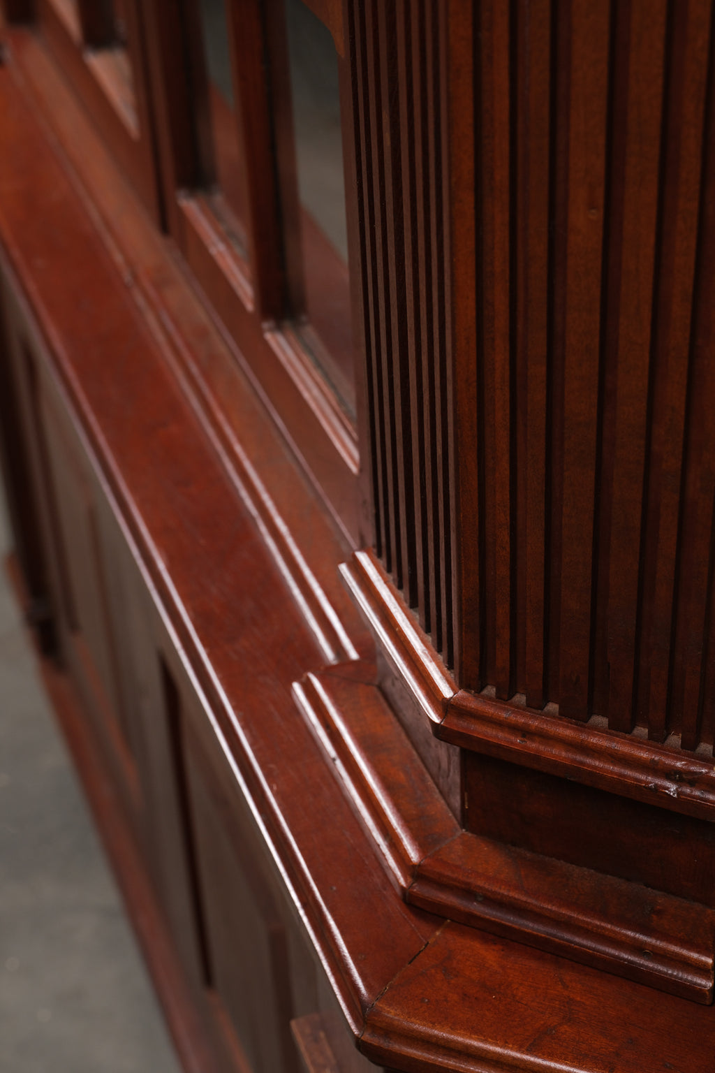 Federal Cherry Corner Cabinet, c. 1980