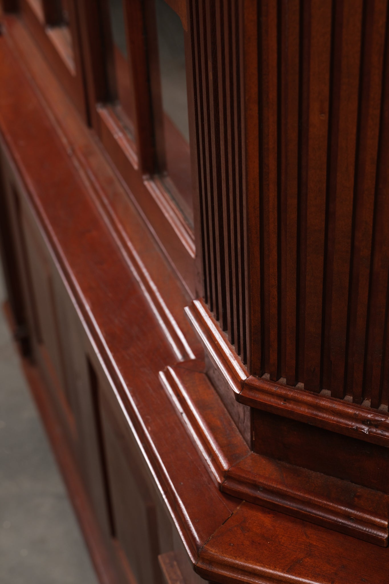 Federal Cherry Corner Cabinet, c. 1980