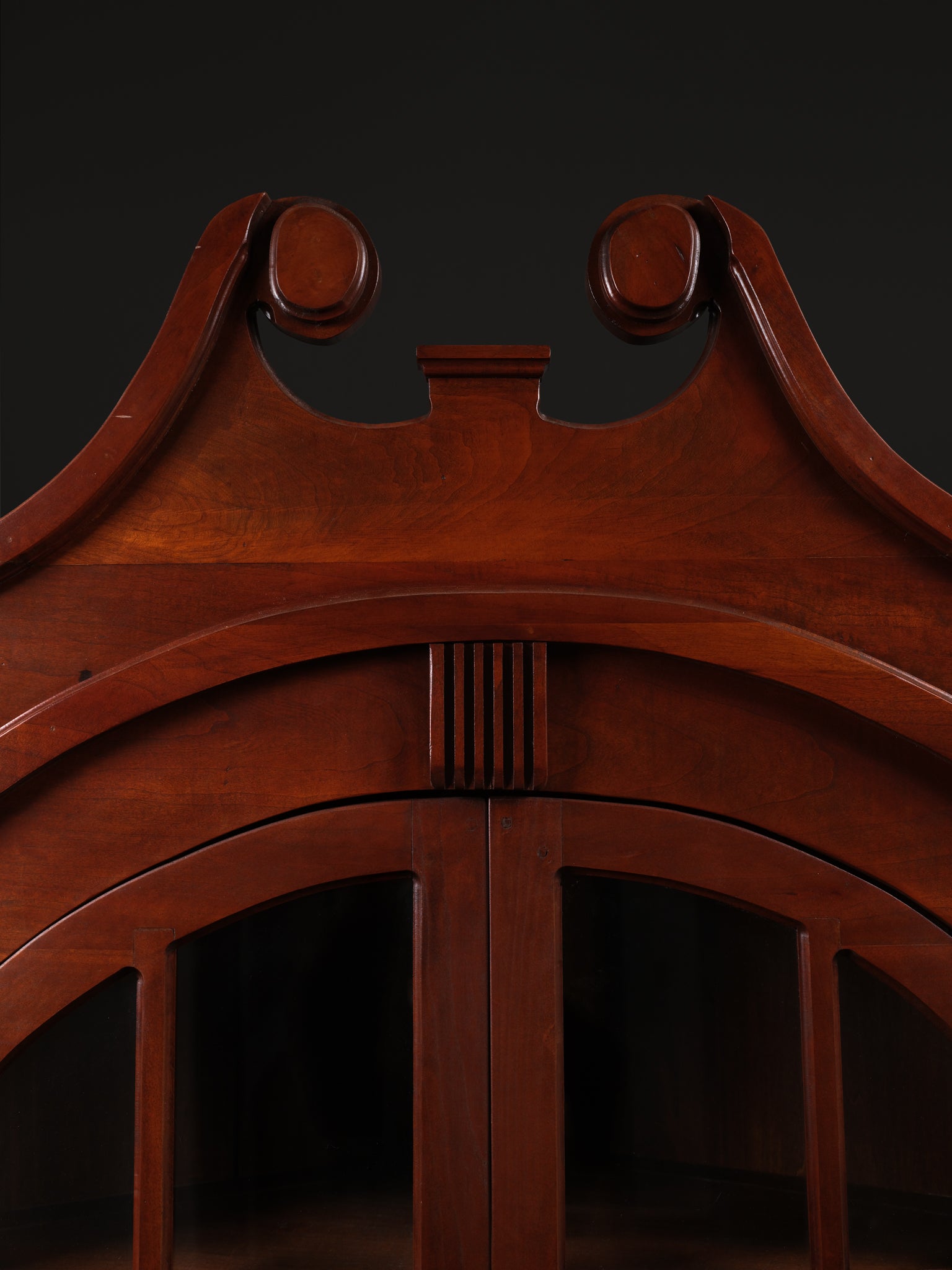 Federal Cherry Corner Cabinet, c. 1980