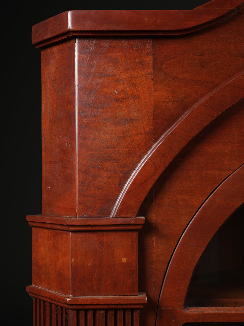 Federal Cherry Corner Cabinet, c. 1980