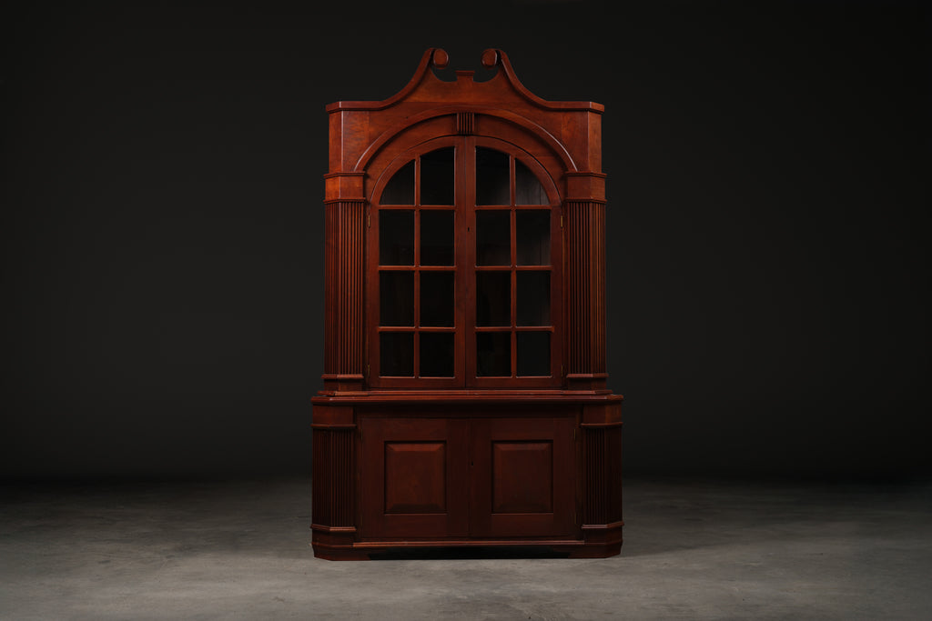 Federal Cherry Corner Cabinet, c. 1980