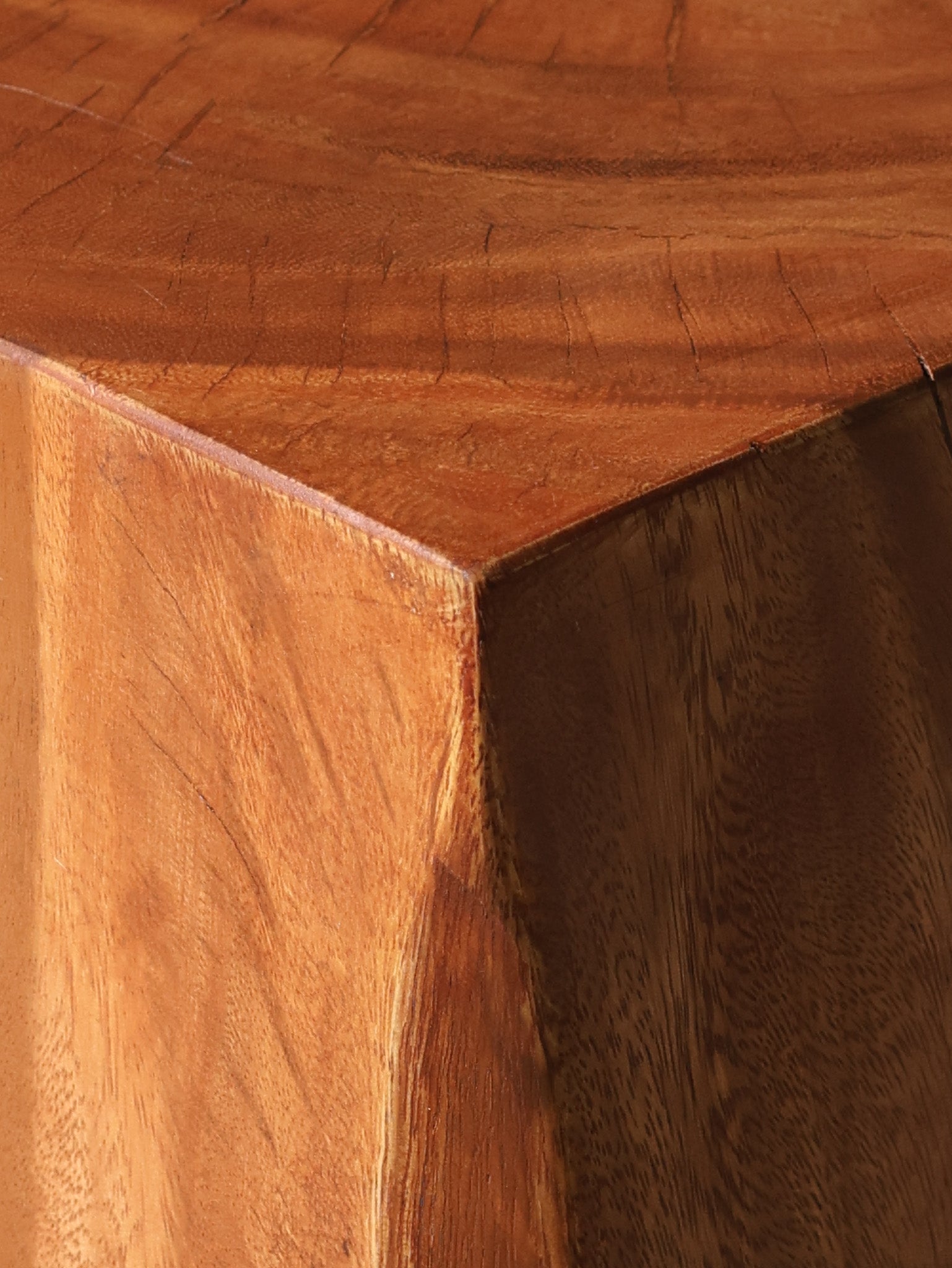 Wood Cube Side Table, c. 20th Century