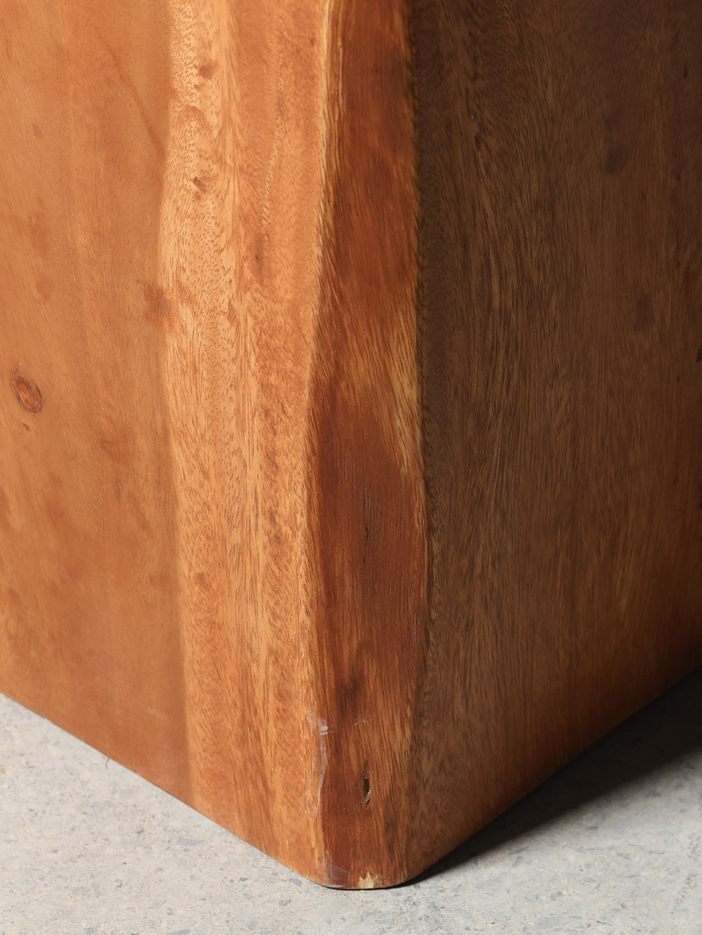 Wood Cube Side Table, c. 20th Century