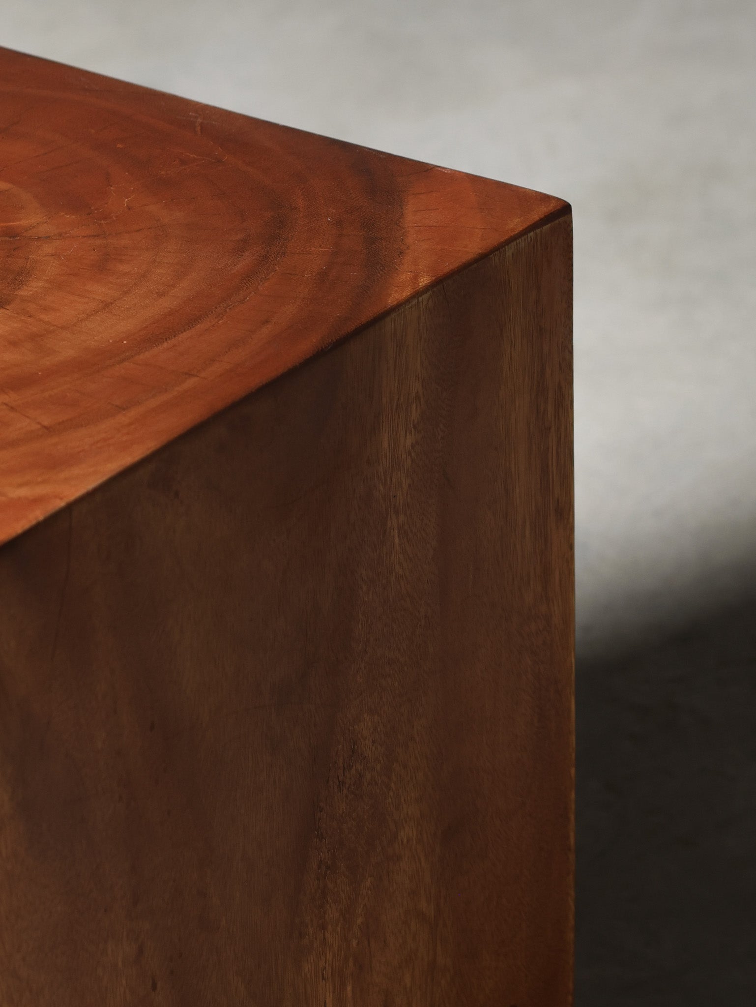 Wood Cube Side Table, c. 20th Century