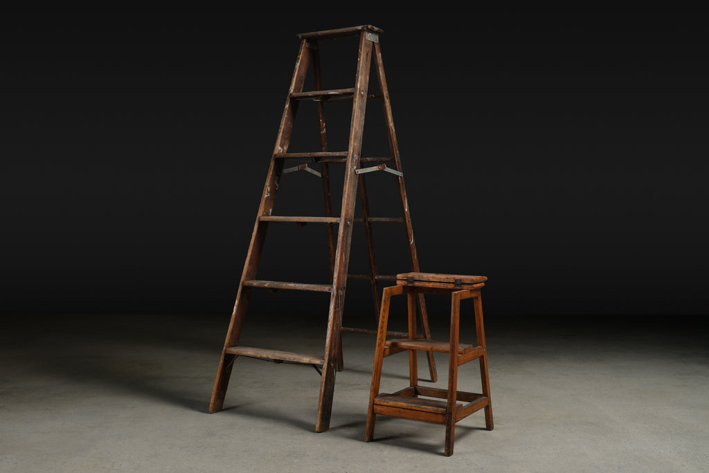 Ladder & Step Stool Set , c. 20th century