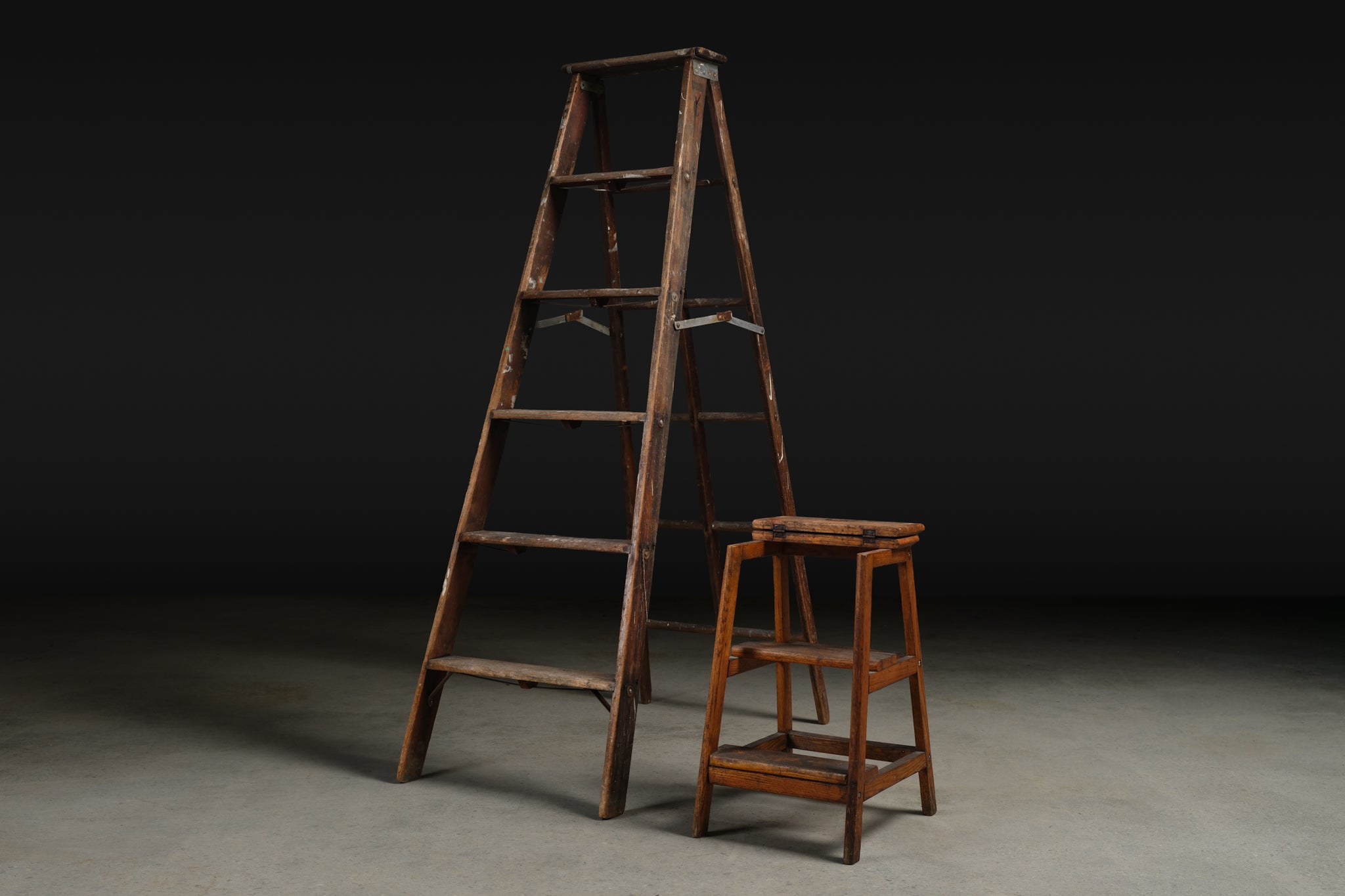 Ladder & Step Stool Set , c. 20th century
