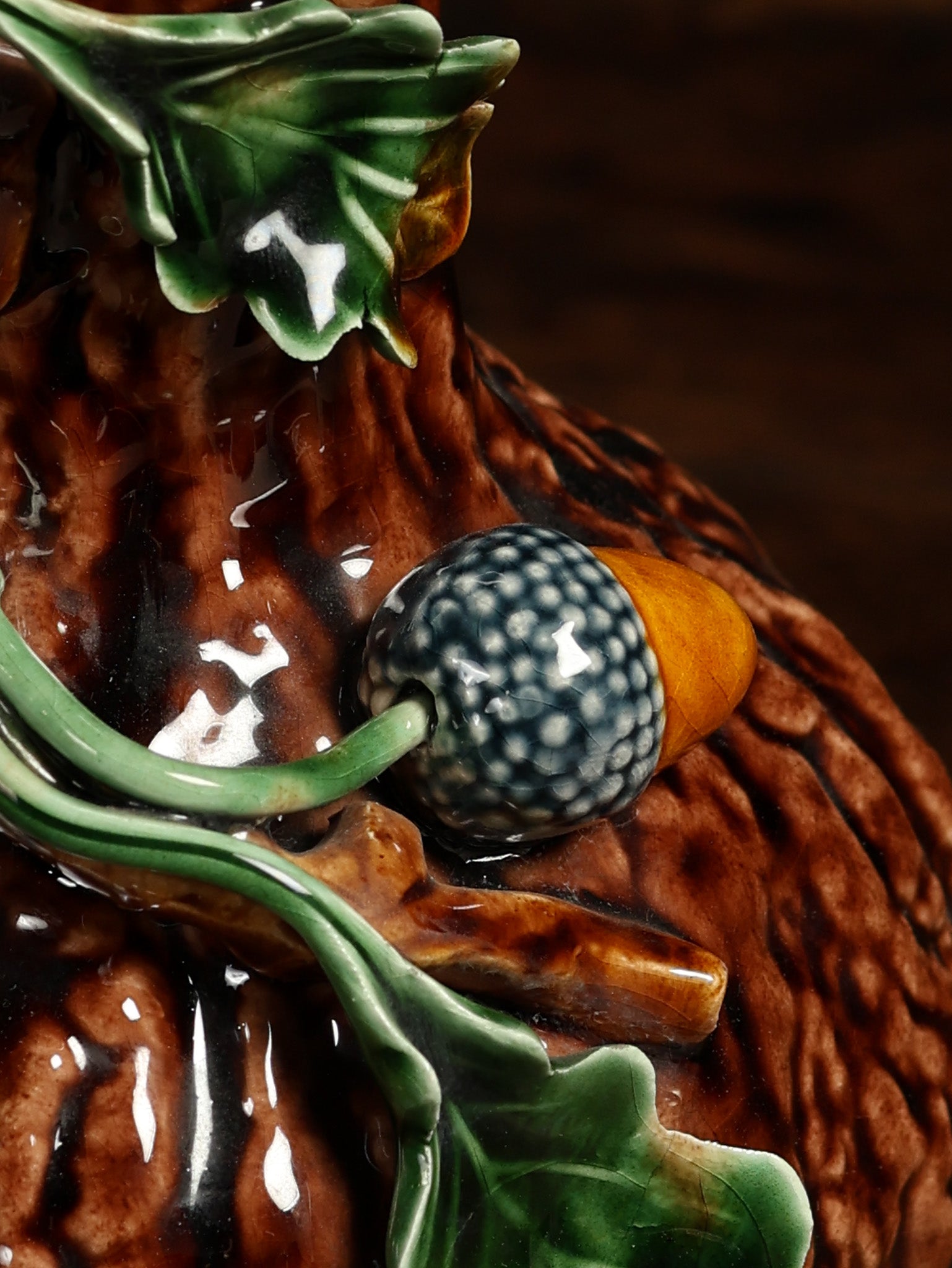 Majolica Glazed Ceramic Pitcher, c. 20th century