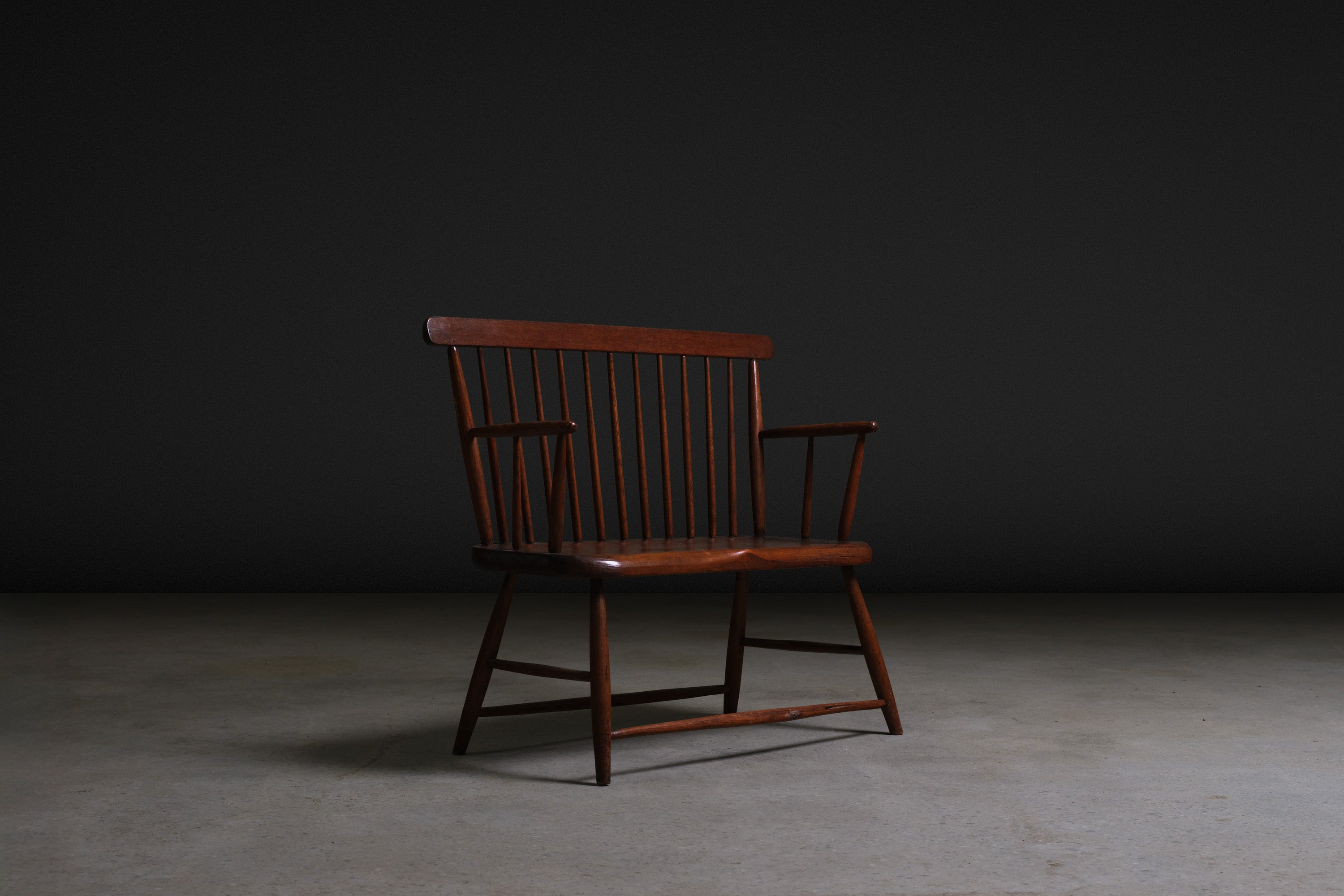 Colonial Windsor Bench, c. 1850